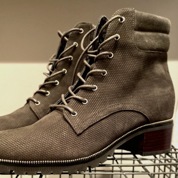 Women's Botkier Green/Gray/Olive Boots* US Size 7.5 Ankle Heel Boots* - Picture 2 of 5